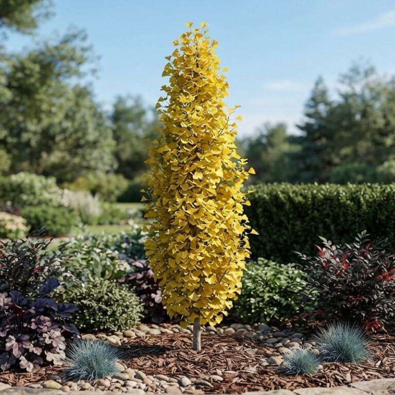 Ginkgo biloba 'Fastigiata Gold Flame®' - Arbre aux quarante écus