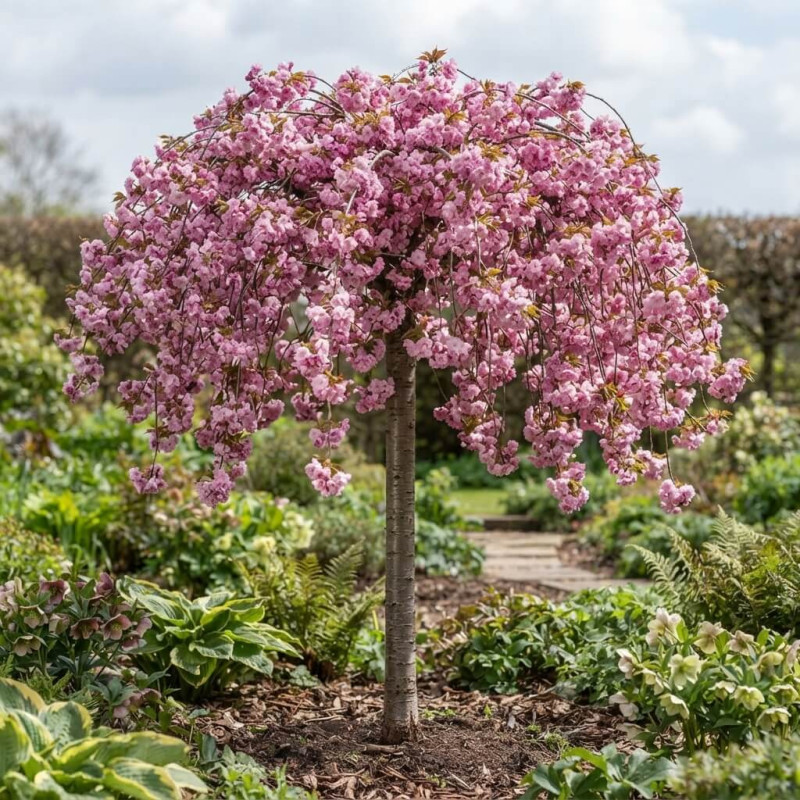 Prunus serrulata 'Kiku-Shidare-Zakura' - Cerisier à fleurs