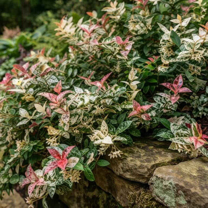 Trachelospermum asiaticum ‘Tricolor’ -  Faux Jasmin